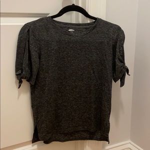 grey cold shoulder top